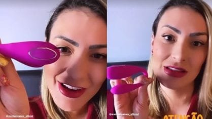 Andressa Urach vira garota propaganda de vibrador. 