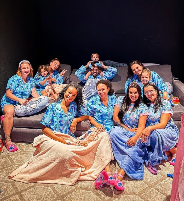 poliana rocha faz noite do pijama com os filhos de ze felipe