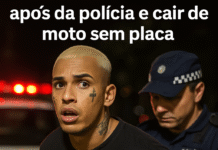MC Brinquedo é preso após fugir da polícia e cair de moto sem placa