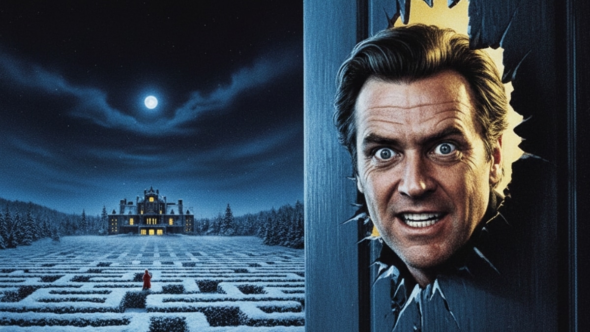 Imagem inspirada no filme O Iluminado (1980), terror psicológico dirigido por Stanley Kubrick