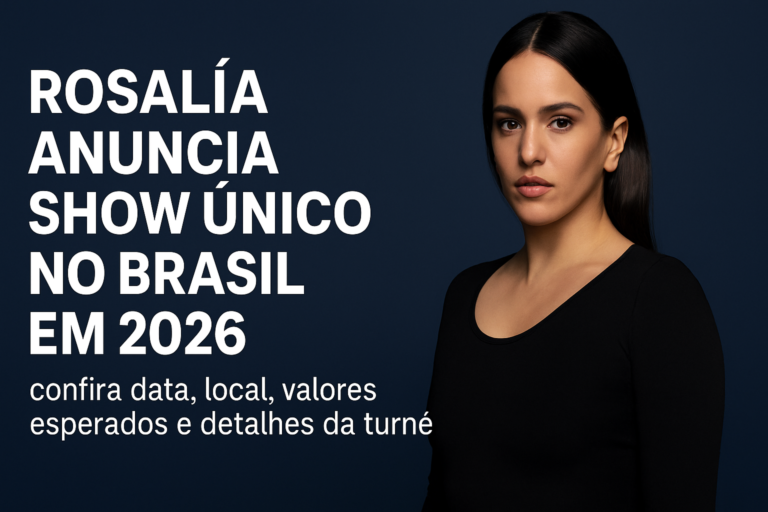 Rosalía anuncia show no Brasil em 2026; confira data, local, valores e detalhes da turnê
