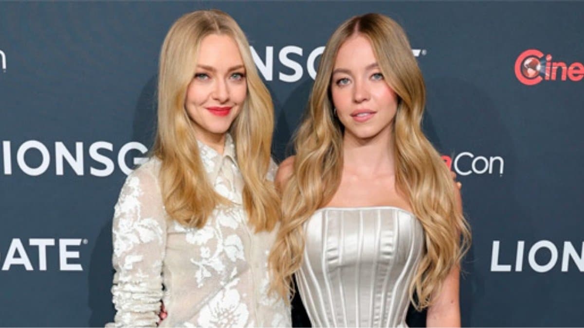 Elenco feminino do filme A Empregada posa em evento oficial da Lionsgate, destacando as atrizes protagonistas do suspense psicológico.