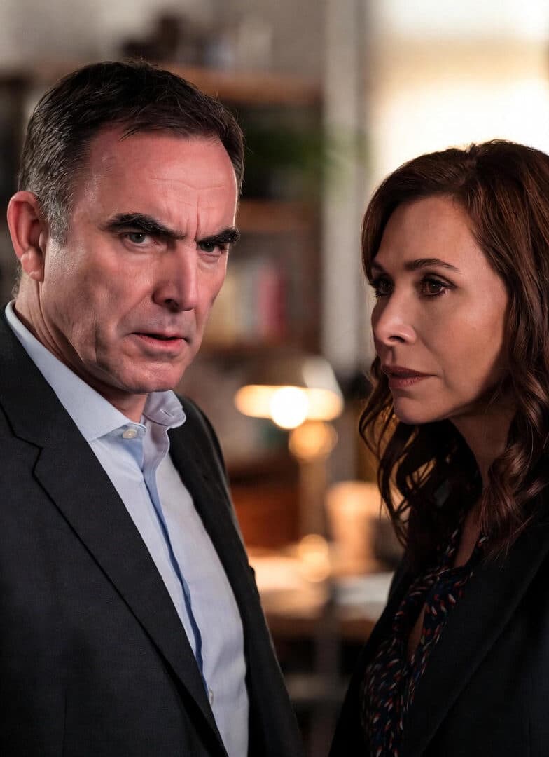 Cena oficial do final de Custe o Que Custar na Netflix com James Nesbitt em momento de tensão e reviravoltas, série de Harlan Coben 2026