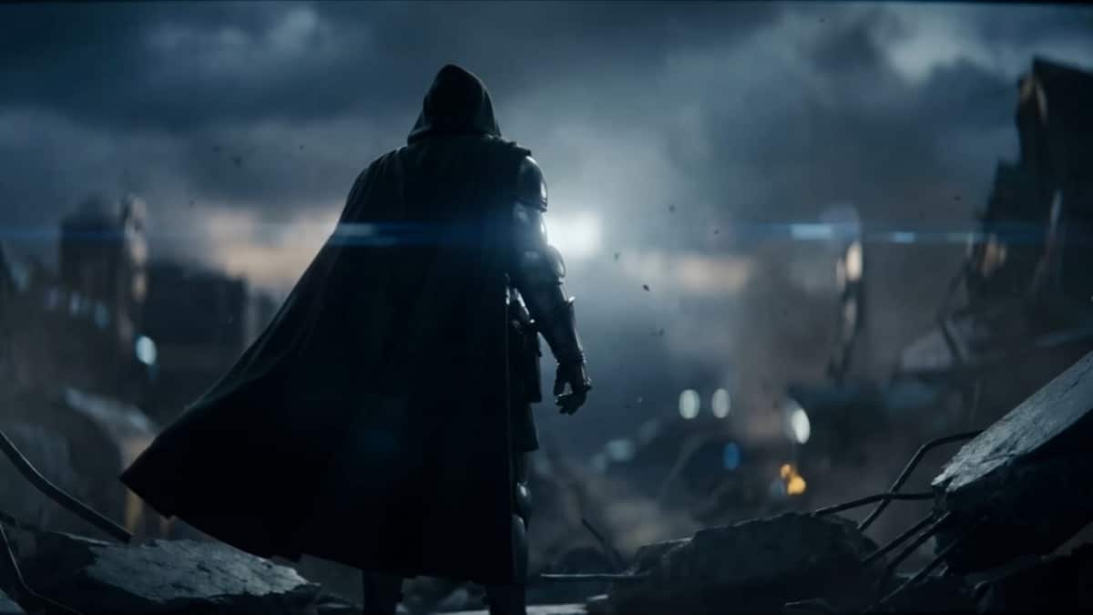 Doutor Destino em cenário destruído no teaser de Vingadores Doomsday