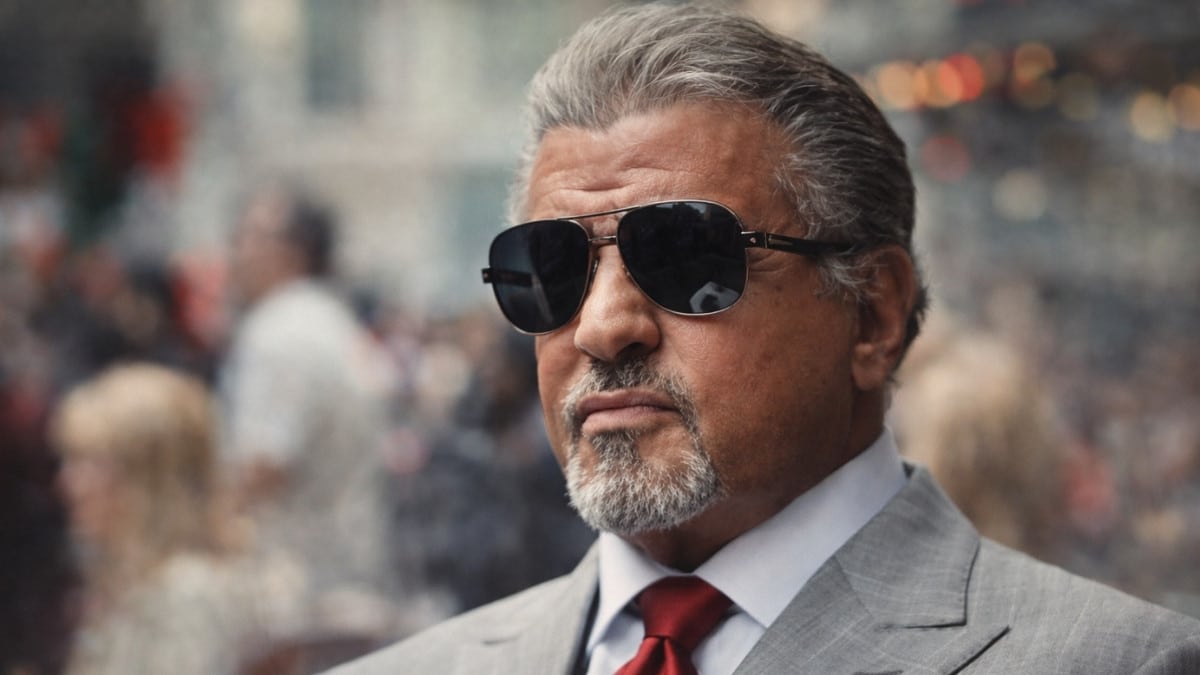 Dwight Manfredi (Sylvester Stallone) em cena de Tulsa King