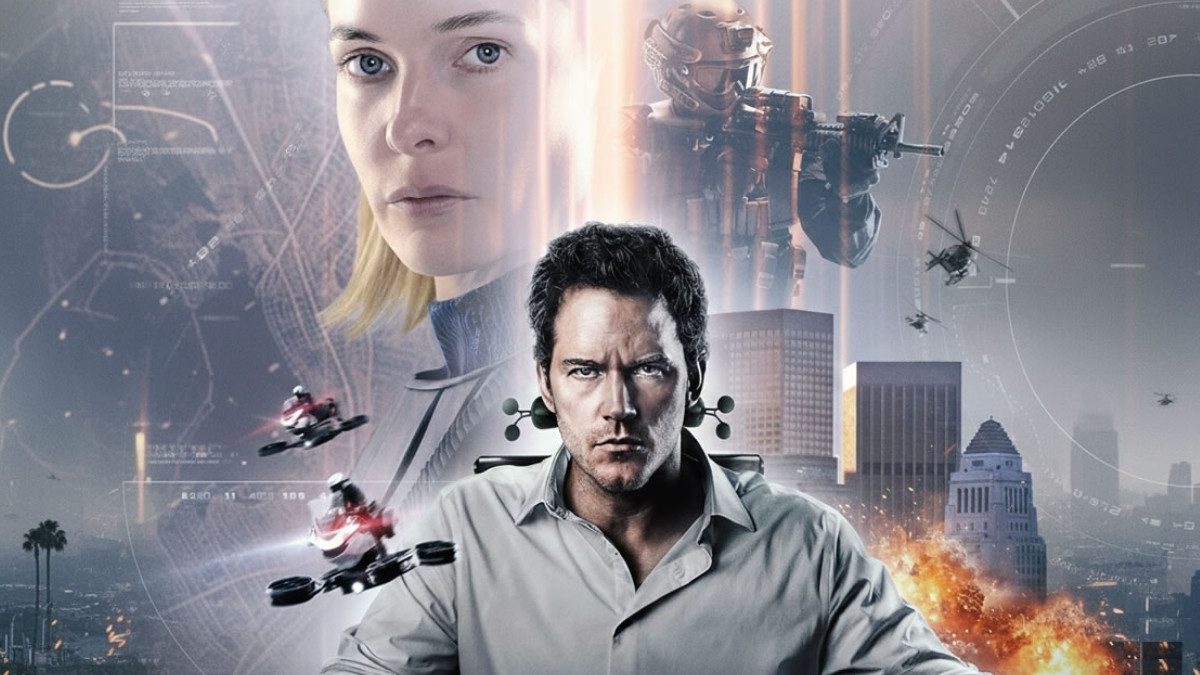 Chris Pratt e Kali Reis em cena do filme Justiça Artificial (Mercy)