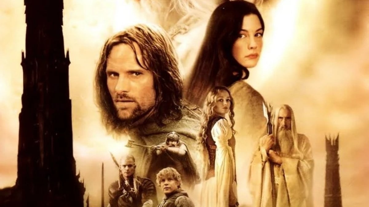 Aragorn e Arwen em imagem promocional de O Senhor dos Anéis, trilogia que será relançada nos cinemas em 2026