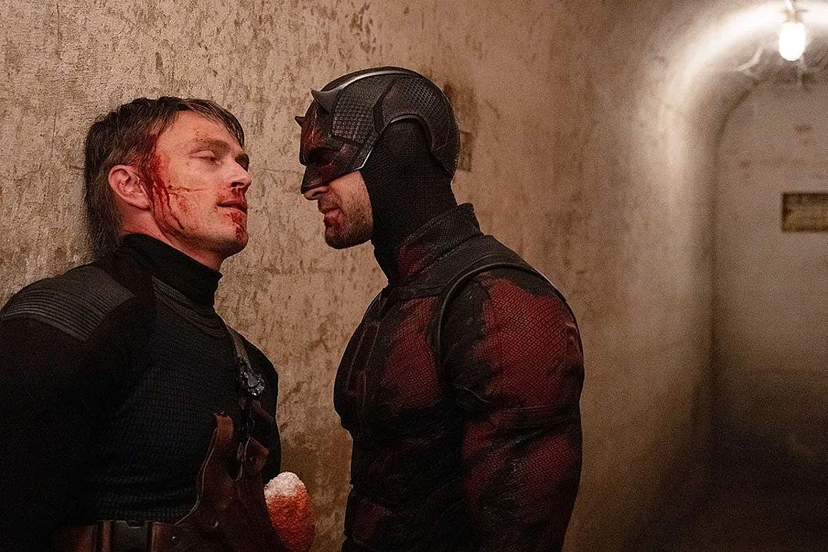 Cena do episódio 5 de Demolidor Renascido com destaque para momento marcante da série