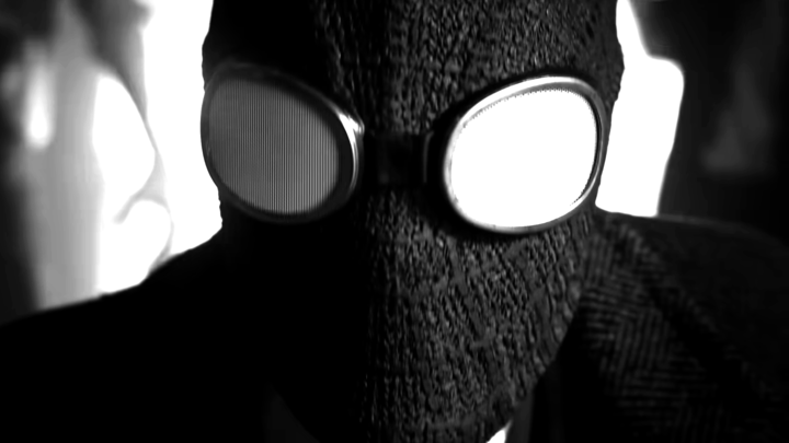 Spider-Noir em cena noir com Nicolas Cage no papel do Homem-Aranha clássico