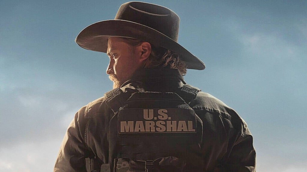 Cena da série Marshals com personagens em confronto tenso