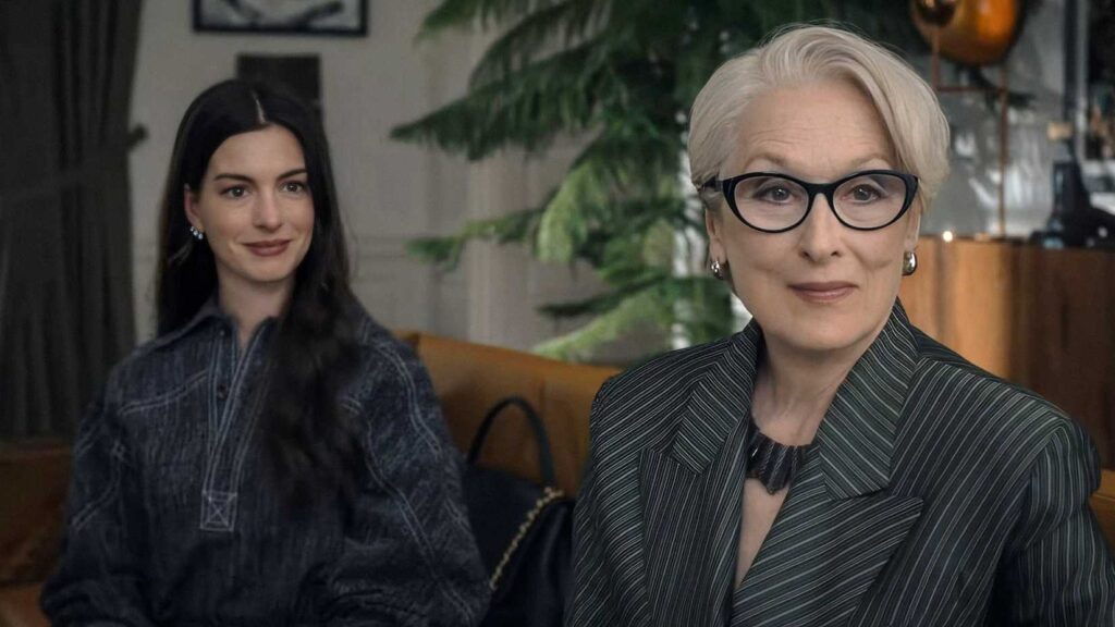 Anne Hathaway em cena do filme O Diabo Veste Prada