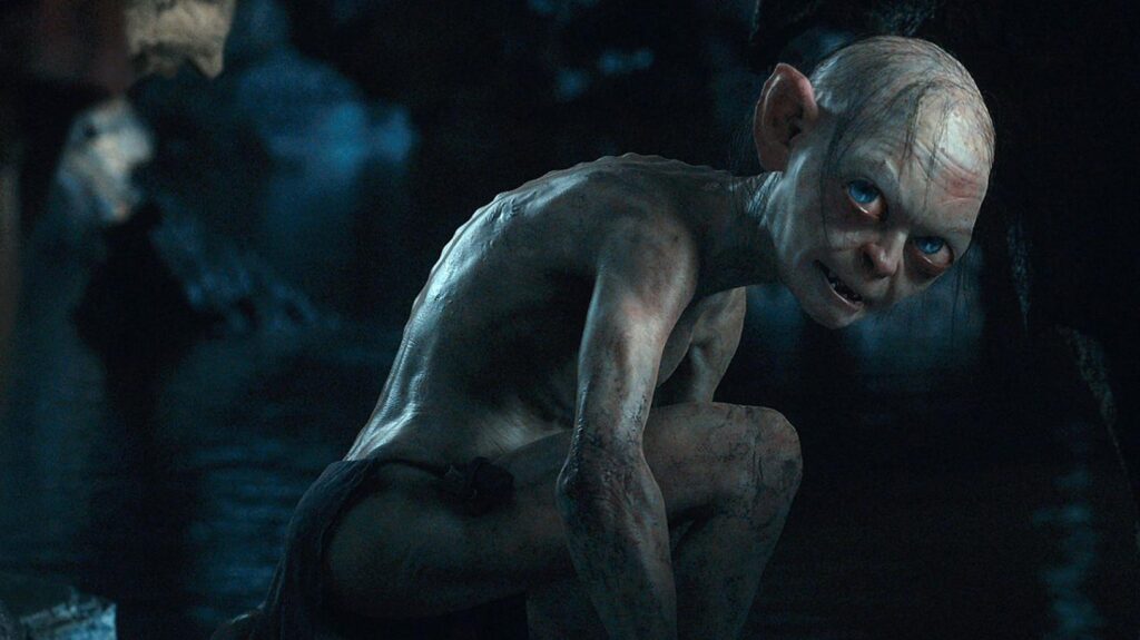 Gollum em cena de A Caçada por Gollum, novo filme de O Senhor dos Anéis focado em drama psicológico