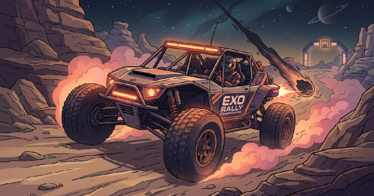 Exo Rally Championship chega ao Steam com simulação radical de ralí em planetas alienígenas