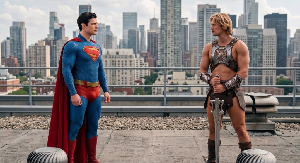 He-Man contra Superman em comparação de força dos quadrinhos