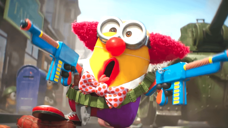 Minions em cenário dos anos 1920 do filme Minions & Monstros