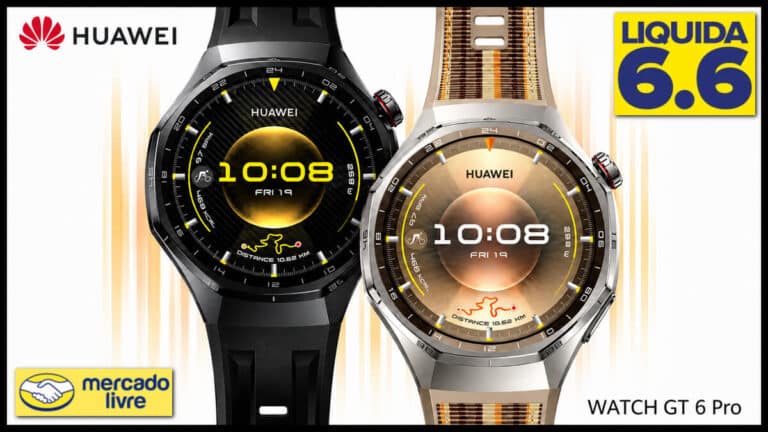 Liquida 6.6 Mercado Livre: desconto de 44% no Watch GT Pro da Huawei