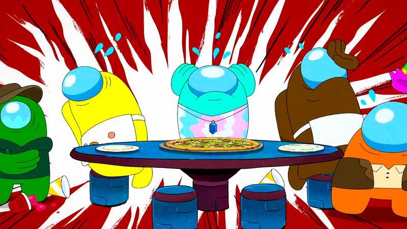 Personagens do jogo Among Us em diferentes cores e designs