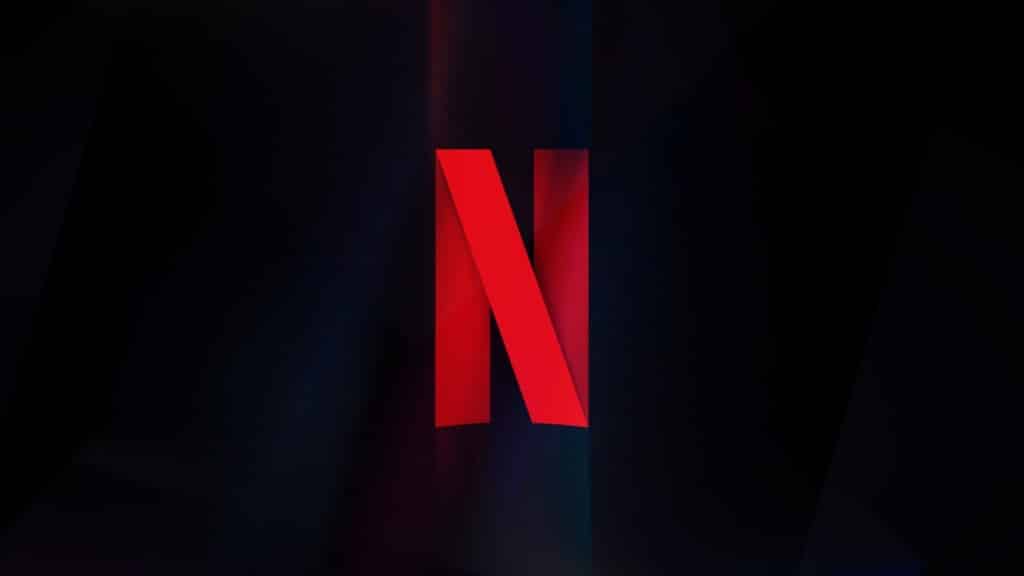 Logo da Netflix em fundo escuro, representando a estratégia de produção de filmes da plataforma