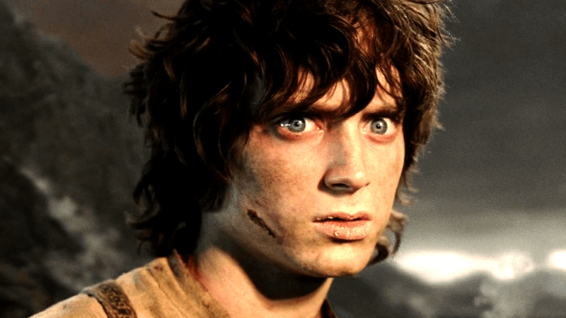Frodo, Sam, Merry e Pippin em encontro com Tom Bombadil nas Colinas dos Túmulos