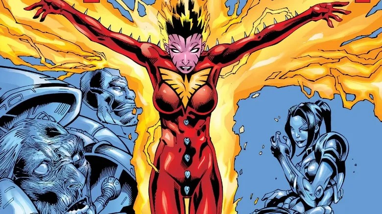 Mãe Askani ao lado de Nathan Summers, versão jovem de Cable, em X-Men '97