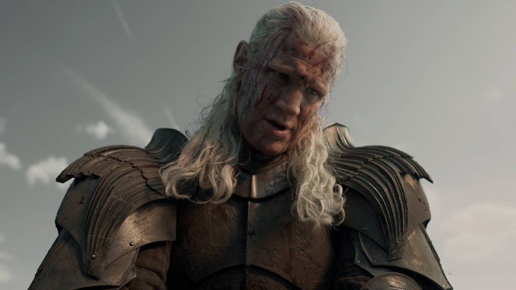 Rhaenyra Targaryen durante execução de Otto Hightower, marcando ponto de transformação política